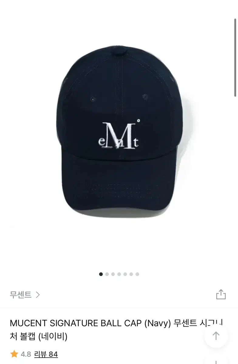 MUCENT SIGNATURE BALL CAP (Navy) 처 볼캡 (네